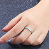 Accessory, blue ring with stone, jewelry, silver 925 sample, simple and elegant design, with gem