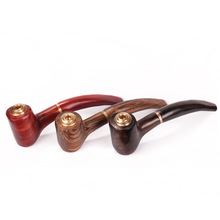 黑檀红檀虎纹檀木烟斗旱烟卷烟双用烟斗循环型木质烟斗批发