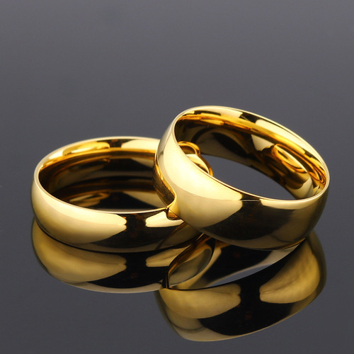 European and American men's rings titanium steel stainless steel couple rings thumb index finger middle finger tail ring gold-plated men's ring