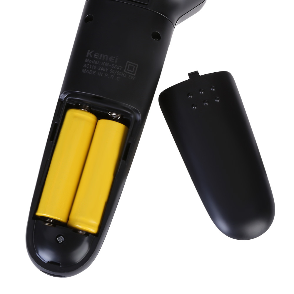 KM-6558 de vaivén doble cortador cabeza multifuncional tres máquina de afeitar eléctrica peluquero pelo tijeras nariz cortador de pelo ventas directas de la fábrica