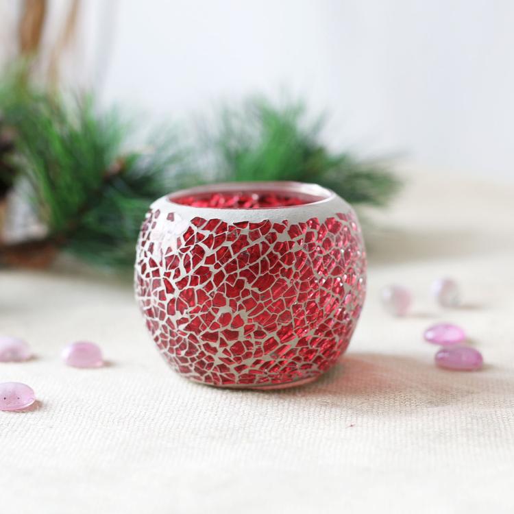 Candelabro de cristal estilo europeo con mosaico, decoración de boda y mesa, portavelas creativo de colores