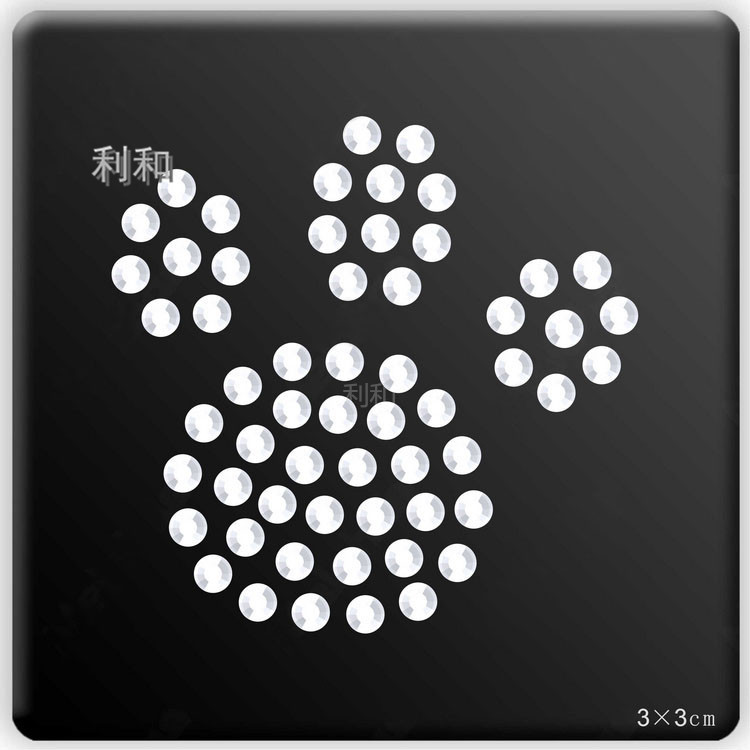 现货可爱脚丫烫钻烫图义乌烫钻卡通口罩小图烫钻 免费设计服饰DIY