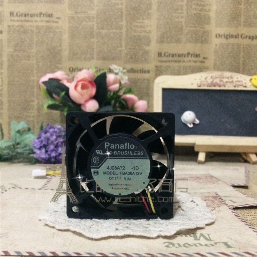 PANAFLO松下 FBA06A12V 12V 0.3A 6025 6CM 静音 三线交换机风扇