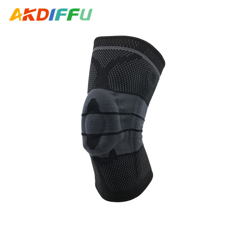 Suministros al aire libre deportes rodillera silicona primavera soporte buffer protección de la presión rodilla almohadilla de silicona fábrica al por mayor