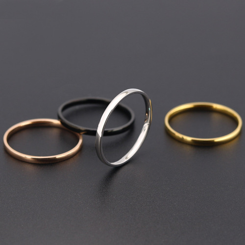 European and American men's rings titanium steel stainless steel couple rings thumb index finger middle finger tail ring gold-plated men's ring