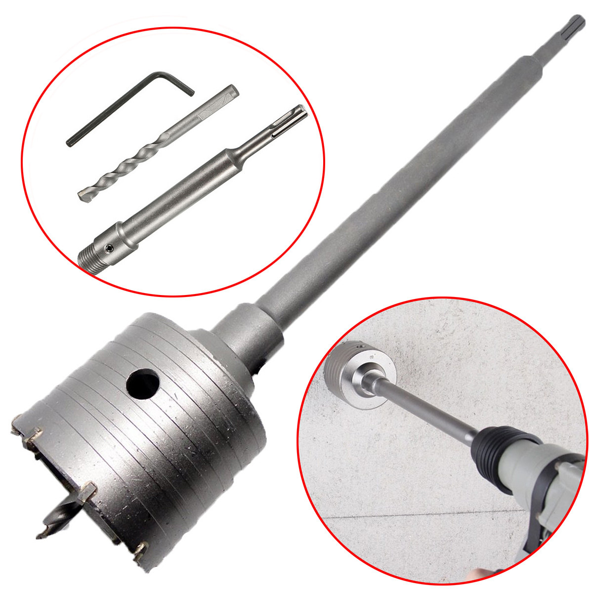 DX electric hammer wall hole opener concrete drill wall hollow drill bit air conditioning hole opener reamer