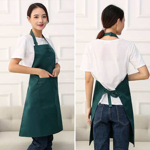 Hotel coffee chef work clothes kitchen apron custom logo halter adjustable adult coveralls anti-fouling foreign trade