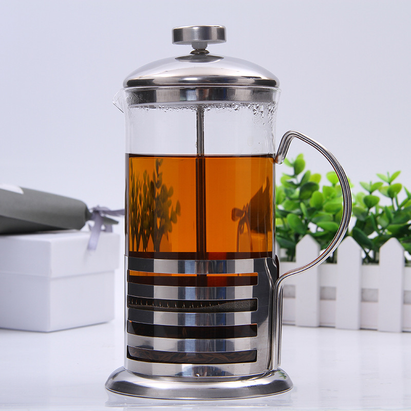 Cross-Border Amazon Stainless Steel Coffee Pot French Press Teapot Stainless Steel Tea Maker 350ml Wholesale Cross-Border Amazon Stainless Steel Coffee Pot French Press Teapot Stainless Steel Tea Maker 350ml Wholesale