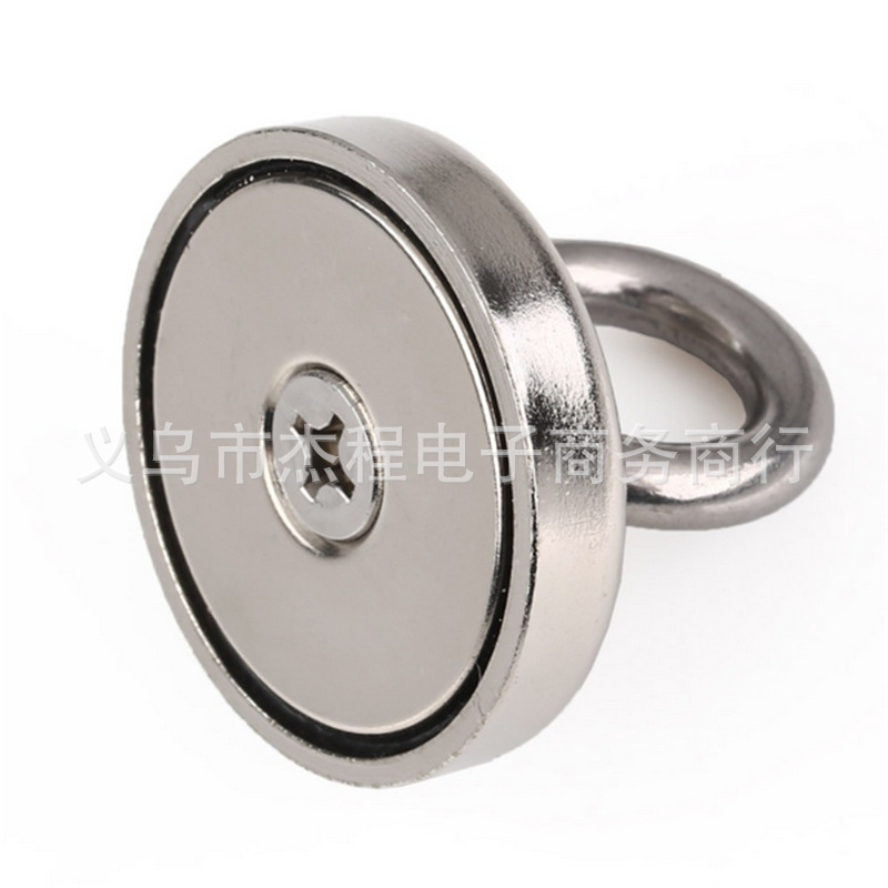 强力打捞磁铁 吊环圆形吸盘磁铁 吊环锅磁 磁性吊环 POT件 磁组件