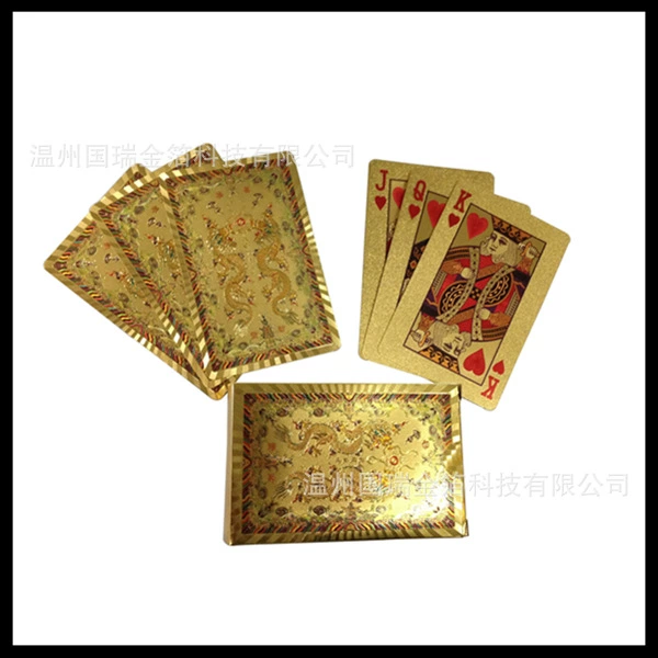 Ssangyong Дракон и Феникс Золотая фольга ПЭТ покер лучшие продажи