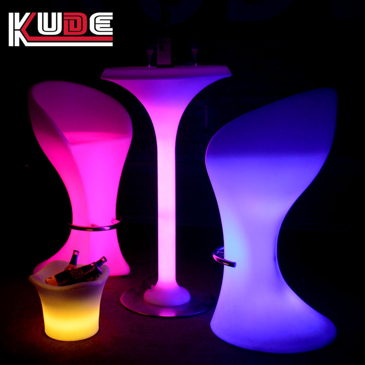 Internet celebrity colorful luminous high leg cocktail table bar bar table outdoor bar chair bar decoration home lamps