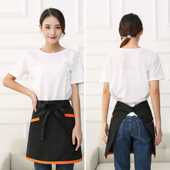 Korean version half-length short apron cafe restaurant server work apron LOGO factory wholesale