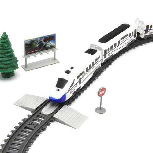 Simulated high-speed train rail car children's assembled electric train bullet Harmony model boy toy