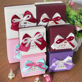 欧式喜糖盒子批发创意天地盖盒子礼物盒子伴手礼方形糖果盒