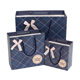 Beige Plaid Handheld Gift Bag Advanced Sense Handbag Clothes Paper Bag Gift Bag