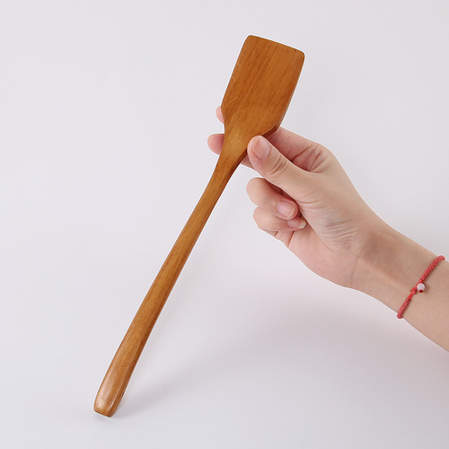 One wood, one craftsman, non-stick pot wooden spatula, fried egg, fried steak, small wooden spatula, mini cooking spoon, barbecue spatula