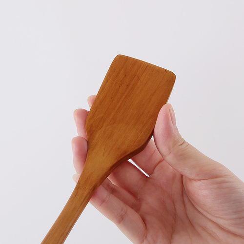 One wood, one craftsman, non-stick pot wooden spatula, fried egg, fried steak, small wooden spatula, mini cooking spoon, barbecue spatula