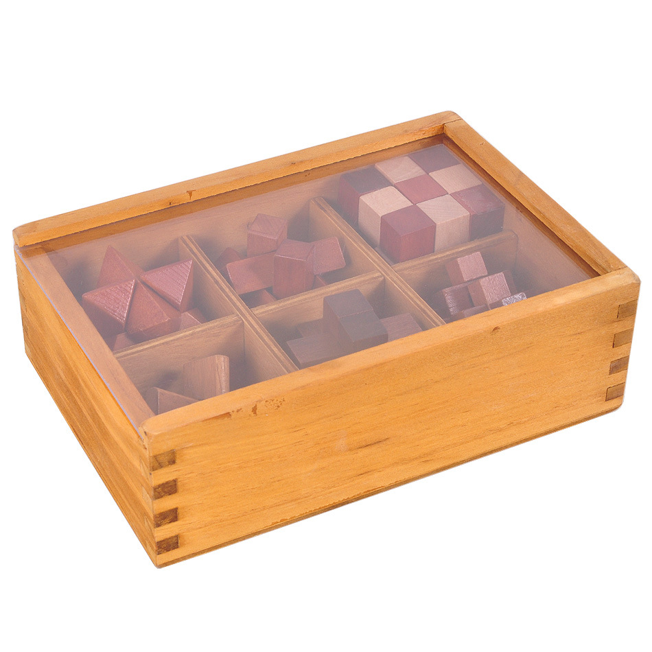 Juguetes de inteligencia educativos de madera para adultos juguetes clásicos Kong Ming Lock Luban Lock Kong Ming traje de madera en caja de seis piezas image 5