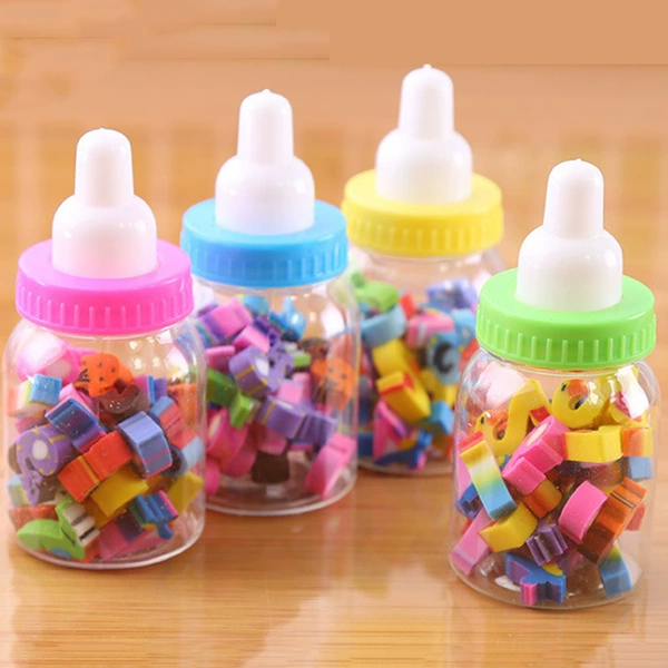 Pacifier, bottle, eraser