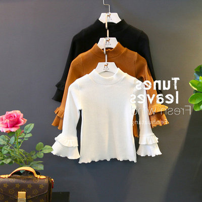 Children's clothing One piece On behalf of girl Sweater Half a pagoda sleeve Base coat jacket 25 New winter 3-8 year