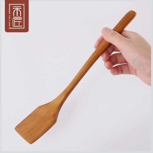 One wood, one craftsman, non-stick pot wooden spatula, fried egg, fried steak, small wooden spatula, mini cooking spoon, barbecue spatula