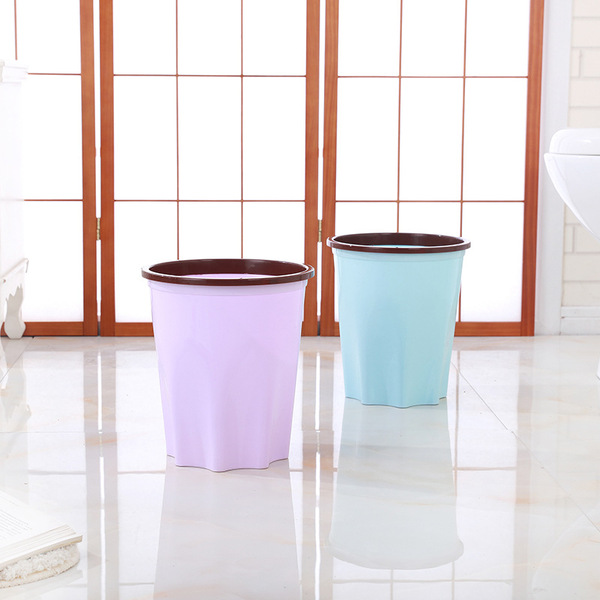 Fresh fashionable creative plastic garbage can for home use