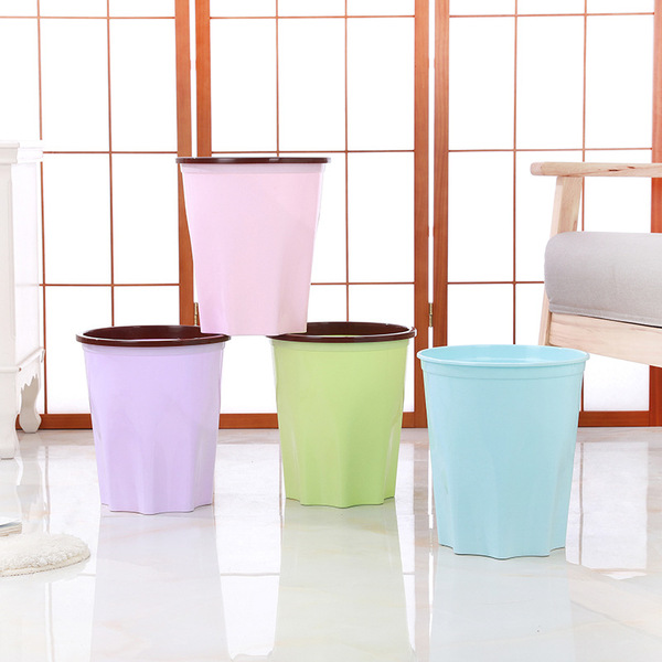 Fresh fashionable creative plastic garbage can for home use