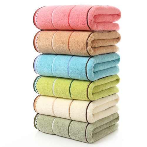 Manufacturer wholesale rainbow strip thickened pure cotton absorbent large bath towel adult wrap business super one-piece drop shipping company benefits