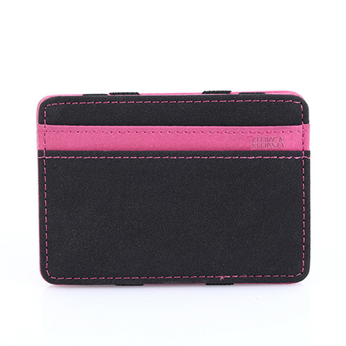 Cross-border Korean version creative magic wallet Men's wallet PU business card holder Matte leather credit card holder card holder