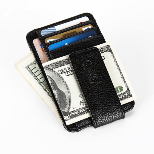 Cross-border hot selling fashionable men's wallet dollar card holder women's magnetic buckle portable creative card holder physical supply