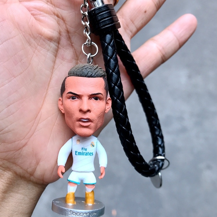 in stock Football Doll Pendant Real Madrid C Ronneymar Salah Messim Bappe Doll Keychain