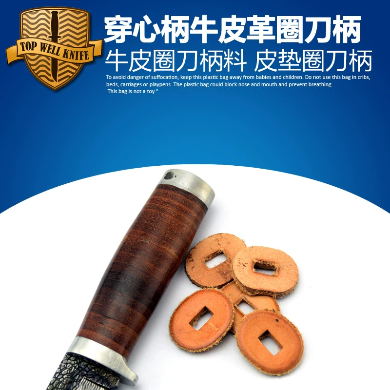 Итальянская кожа растительного дубления, кожаное кольцо, кожаная ручка ножа, нашивка, материал, воловья кожа, круг, воловья кожа, круглая ручка