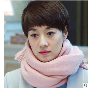 2017 My First Half of Life Luo Zijun's Fall/Winter Korean Solid Color Tassel Scarf Pattern Woven Cashmere