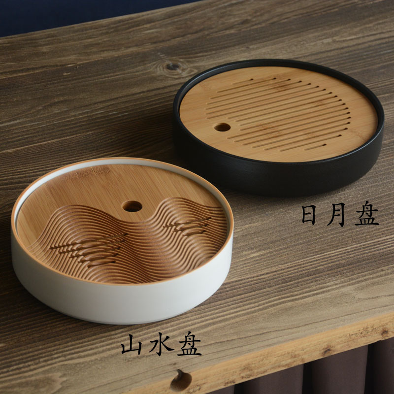Shanshui Sun Lue Tea Tai Черная керамика Жировая белая керамическая бамбуковая панель