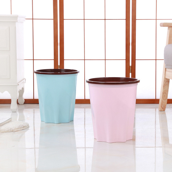 Fresh fashionable creative plastic garbage can for home use