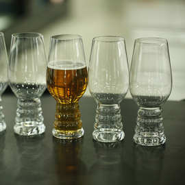 酒吧KTV耐热双层杯 人工吹制透明玻璃酒杯玻璃收腰果汁啤酒杯