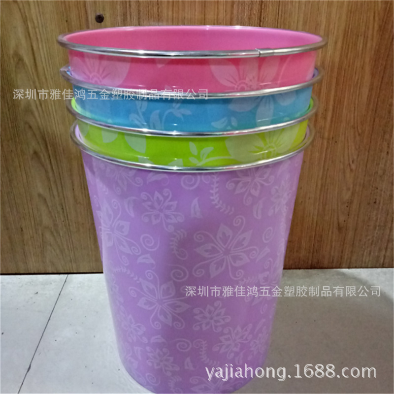 Trash can 5mm decorative edging strip chrome plated bright strip flower plate fruit plate watering bucket U-shaped edging bright strip hardware clip