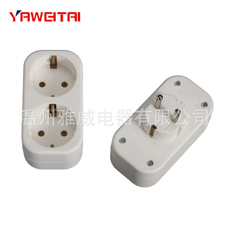 Yaweide bid two -hole/two plug -in plug -in band -guaranteed Russian Schuko two -turn plug plug plug