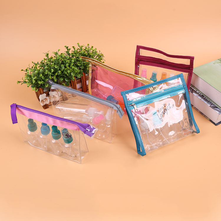 厂家供应pvc透明自封拉链袋 pvc购物收纳日用品化妆品多用包装