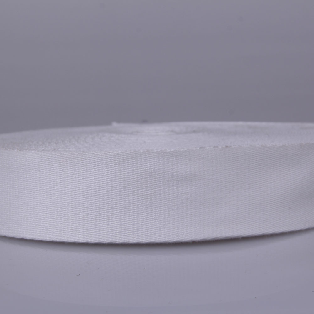 力满工厂 现货供应 漂白色斜纹仿棉织带 本白色涤棉带