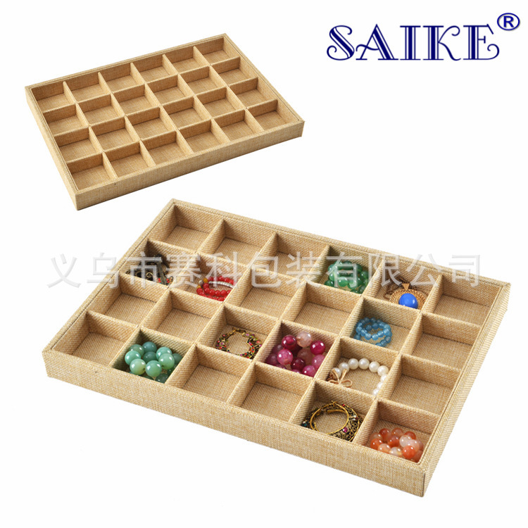 批发麻布系列展示盘珠宝展示盘无盖戒指盘收纳盘6款