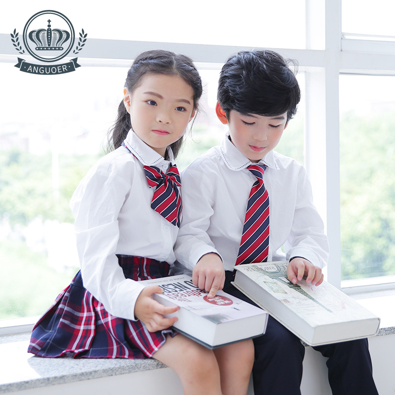 幼兒園園服春秋裝英倫風兒童校服新款襯衣中小學生班服