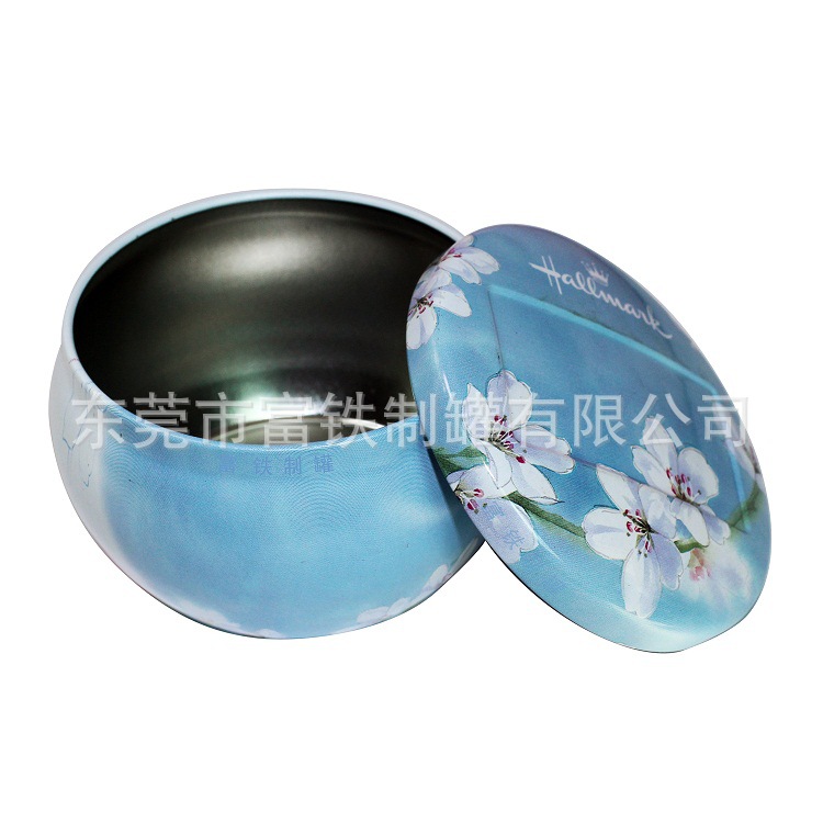 圆形拉伸碗形大肚香薰蜡烛铁罐红枣罐糖果巧克力包装铁盒