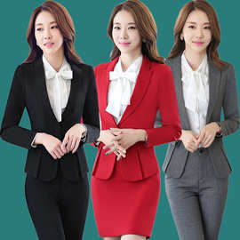 职业装女装套装女士正装西装酒店4s店工作服长袖商务套装面试工装