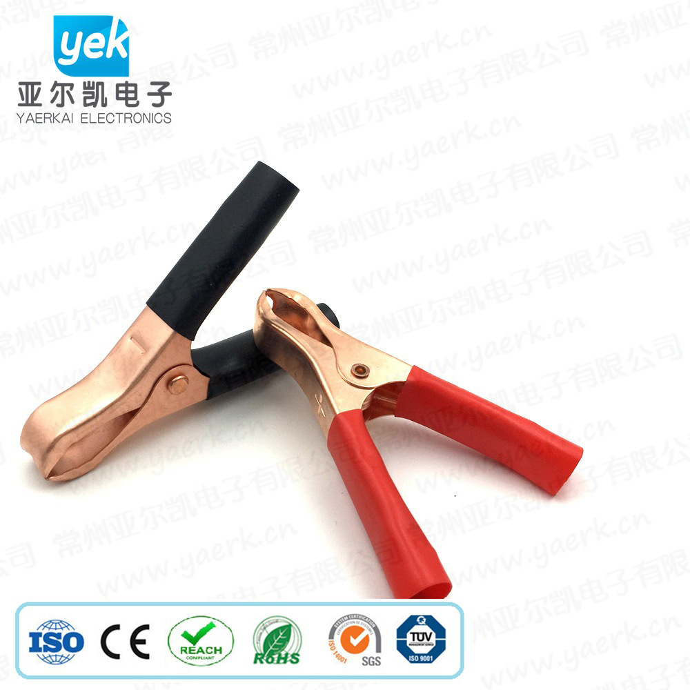 优质带牙齿300A汽车电瓶夹 汽车电瓶充电夹 镀电器通电电瓶夹