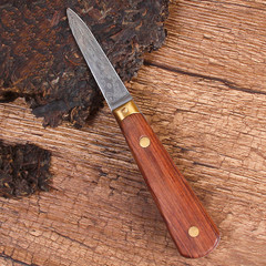 Damascus Grain Rosewood Pu'er Tea Knife Thickened Tea Cone Tea Ceremony Accessories Oyster Shrimp Scallop Tool Taobao