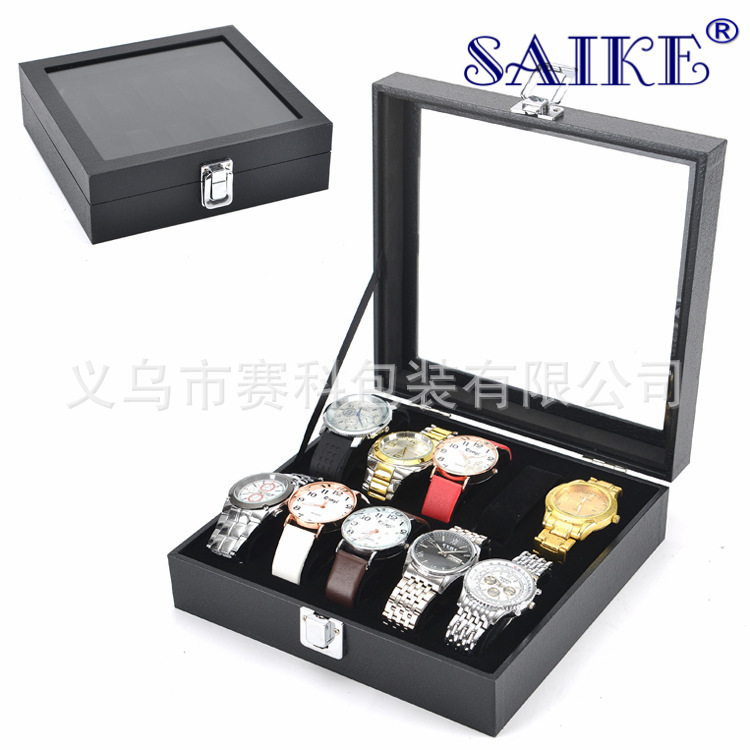 [特价版]现货批发10只装手表展示盒手表盒pu手表盒厂家买贵包退