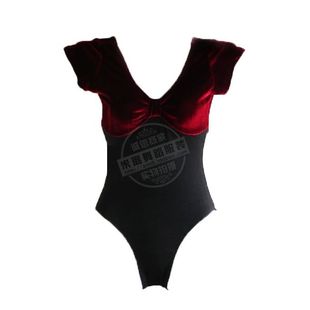 Factory for color matching velvet cotton one-piece training clothing professional ballet dance training clothing body etiquette training one-piece clothing