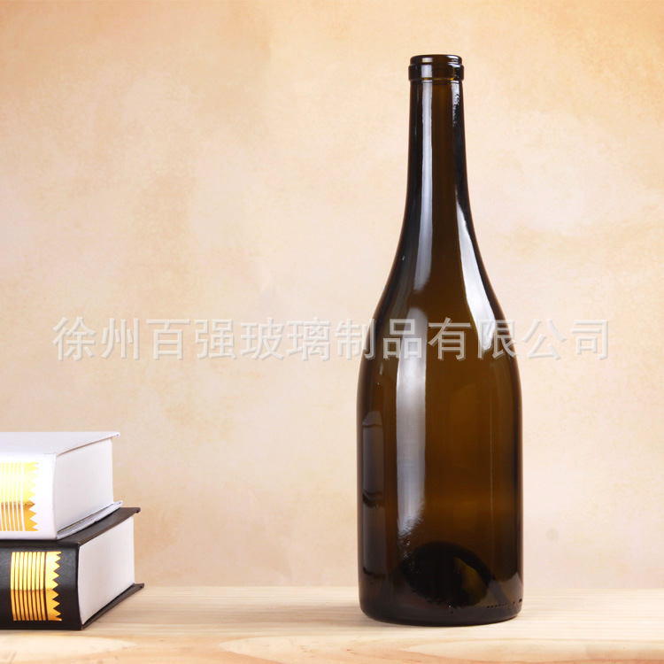 大肚棕色空酒瓶 玻璃厂批发红酒瓶 自酿木塞口洋酒瓶子750ml