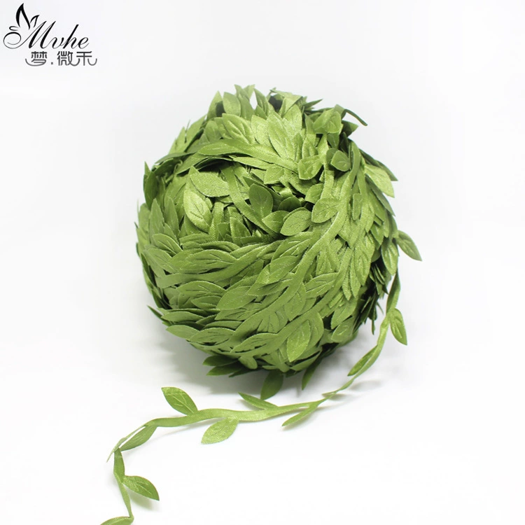 Simulation Vine Leaf Garland (Fabric), 200 m Roll, Green DIY Floral Decoration